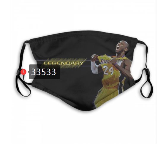 2021 NBA Los Angeles Lakers #24 kobe bryant 33533 Dust mask with filter->nba dust mask->Sports Accessory